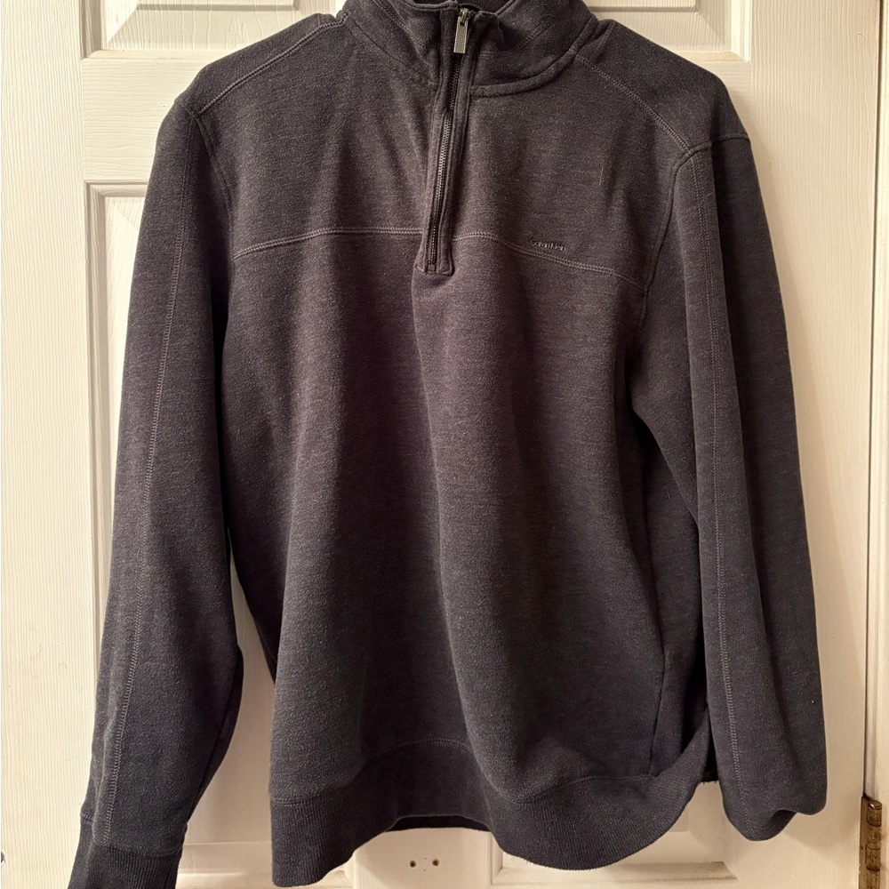Men's Calvin Klein Black Half-Zip Sweater